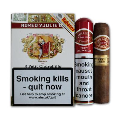 Romeo y Julieta Petit Churchill Tubed Cigar - Pack of 3Romeo y Julieta Petit Churchill Tubed Cigar - Pack of 3