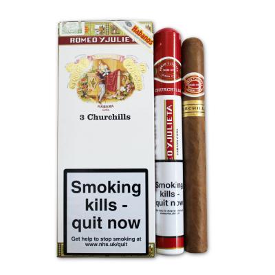 Romeo y Julieta Churchill Tubed Cigar - Pack of 3Romeo y Julieta Churchill Tubed Cigar - Pack of 3